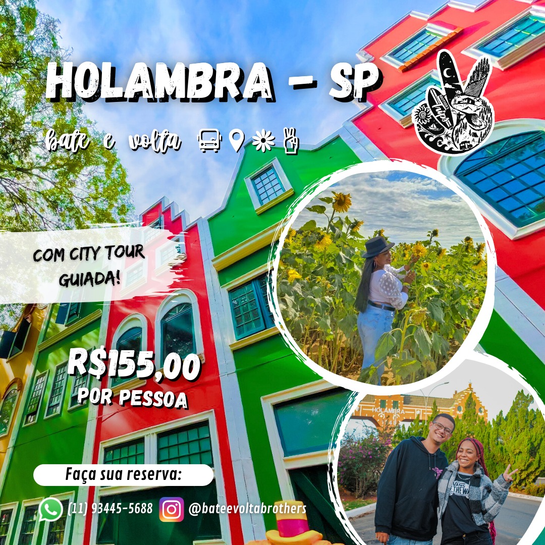 01/12/2024 - BATE E VOLTA | HOLAMBRA - SP + CITY TOUR