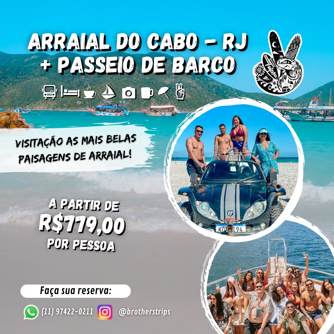13 a 15/12/2024 -  ARRAIAL DO CABO - RJ + PASSEIO DE BARCO